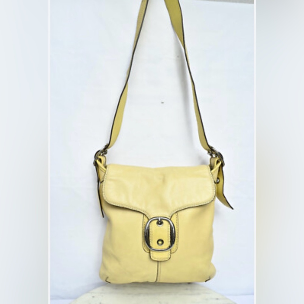 Coach Yellow Leather Crossbody Shoulder Bag